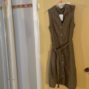 Lands End linen shirt dress